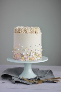 White Cake with Vanilla Buttercream - Baking with Blondie