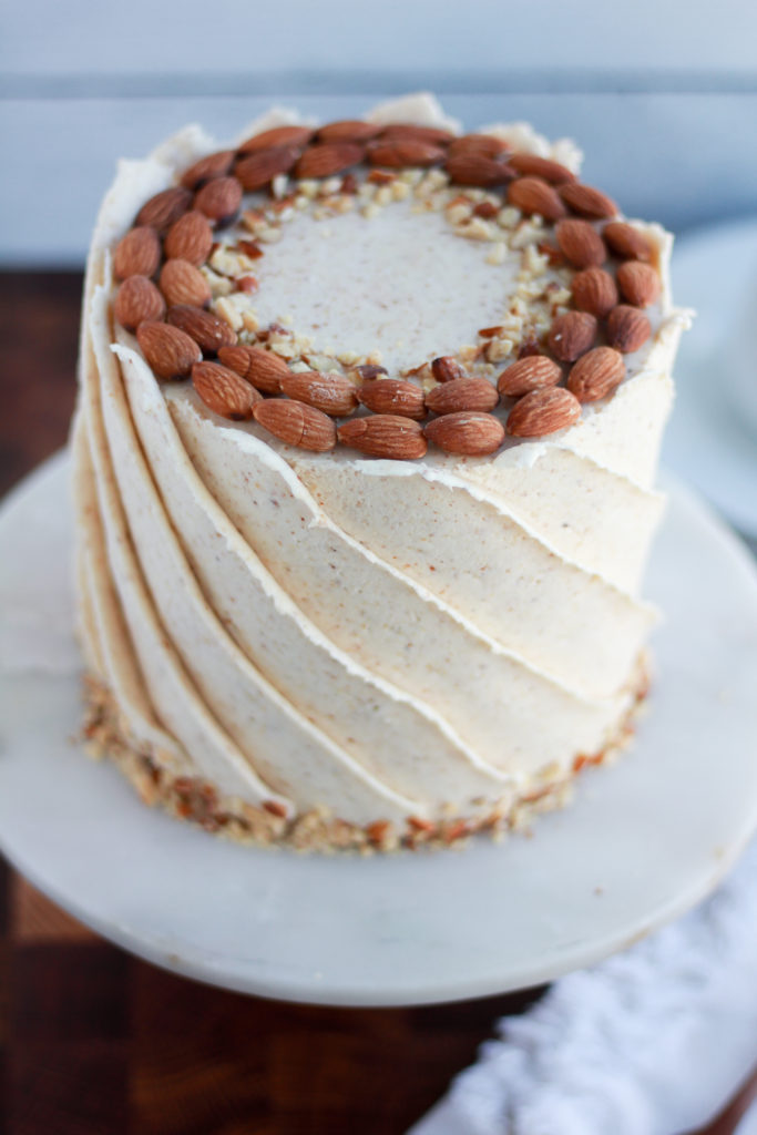 Almond Cake with Roasted Almond Buttercream Baking with Blondie