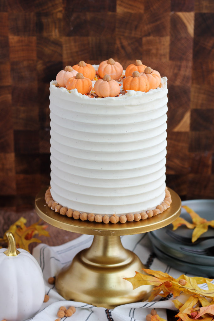 White Chocolate Caramel Pumpkin Cake - Baking with Blondie