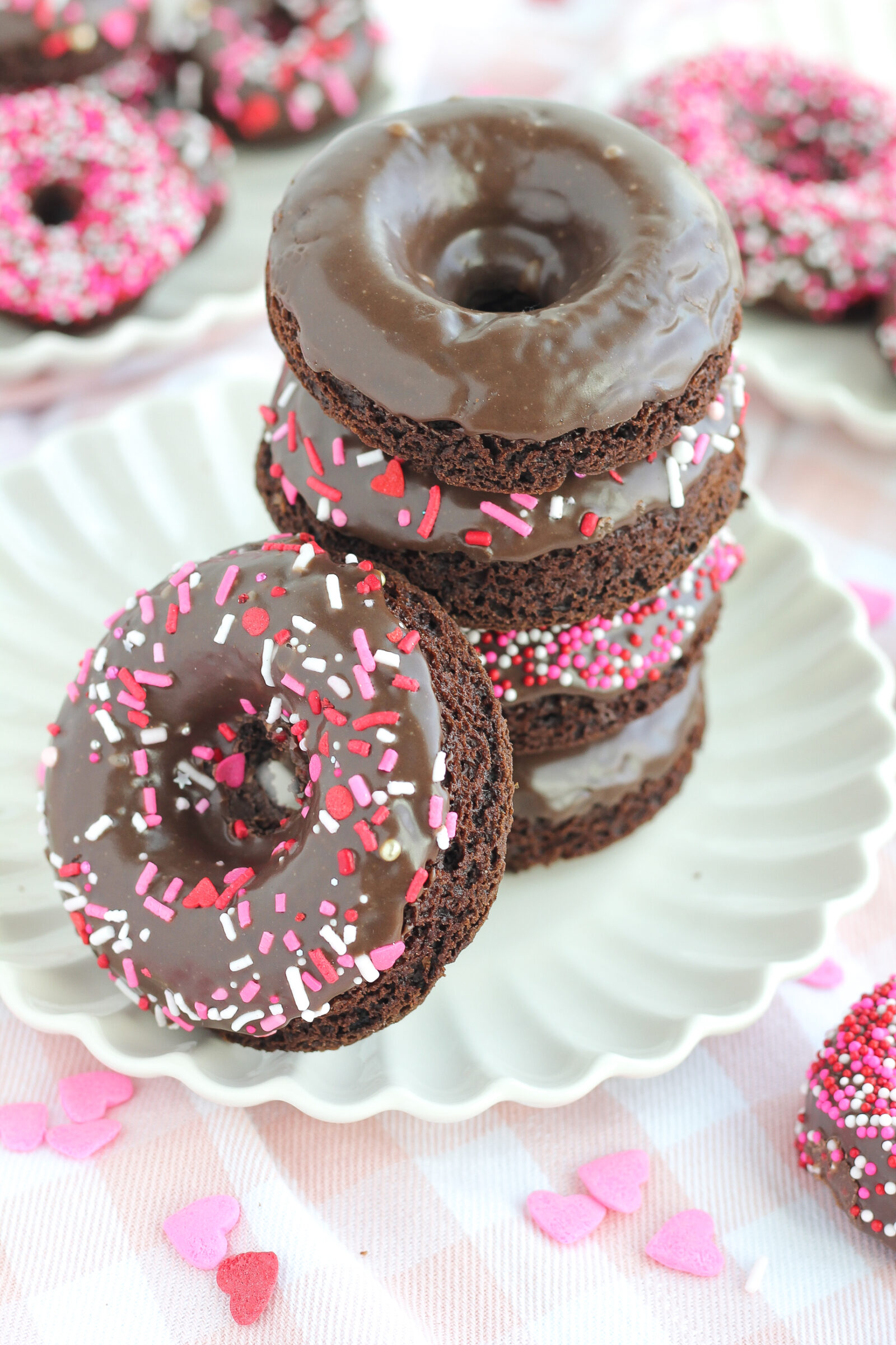 Baked Chocolate Donuts with Chocolate Ganache Glaze - Happiness is