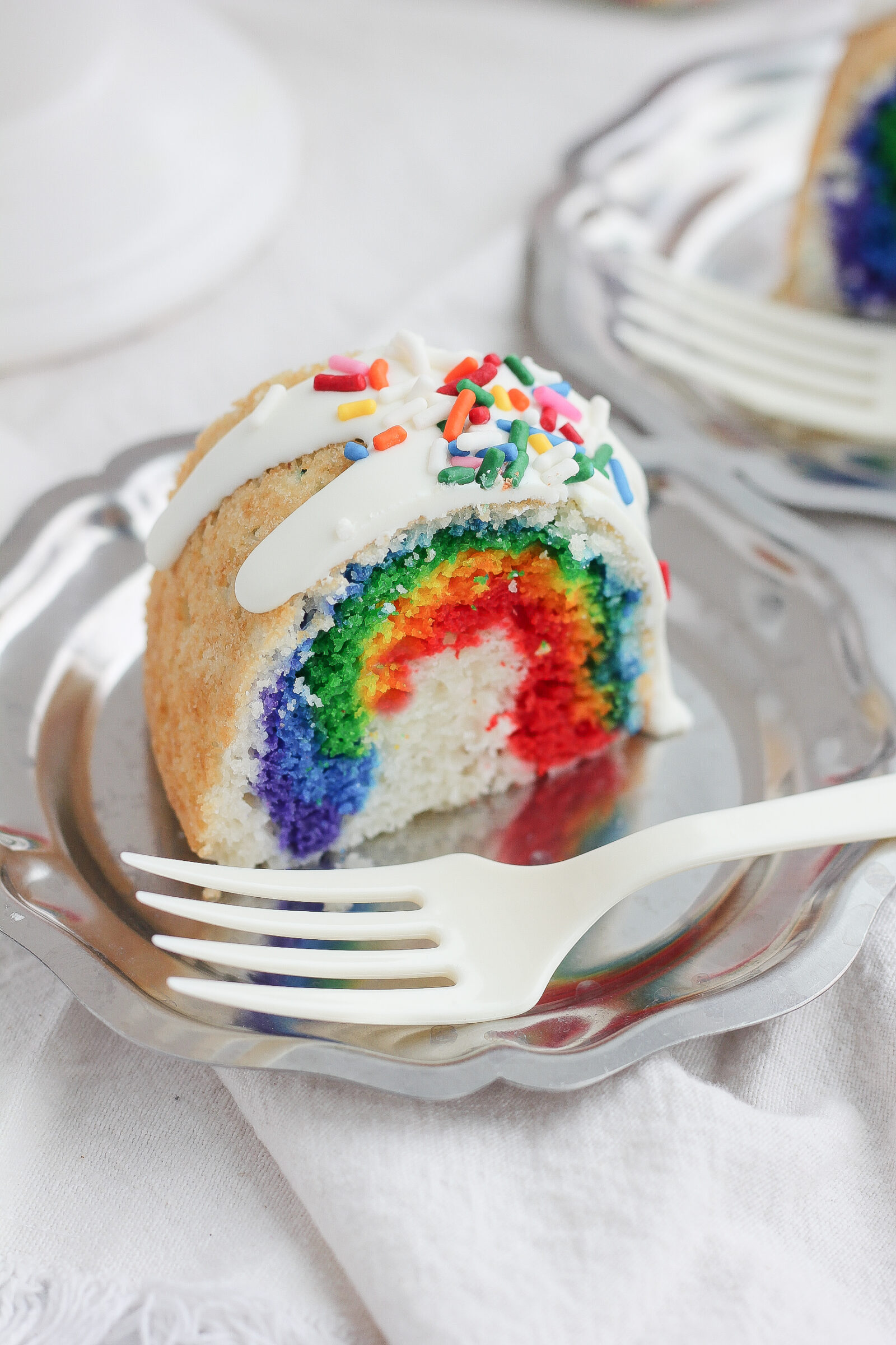 Surprise Rainbow Bundt Cake