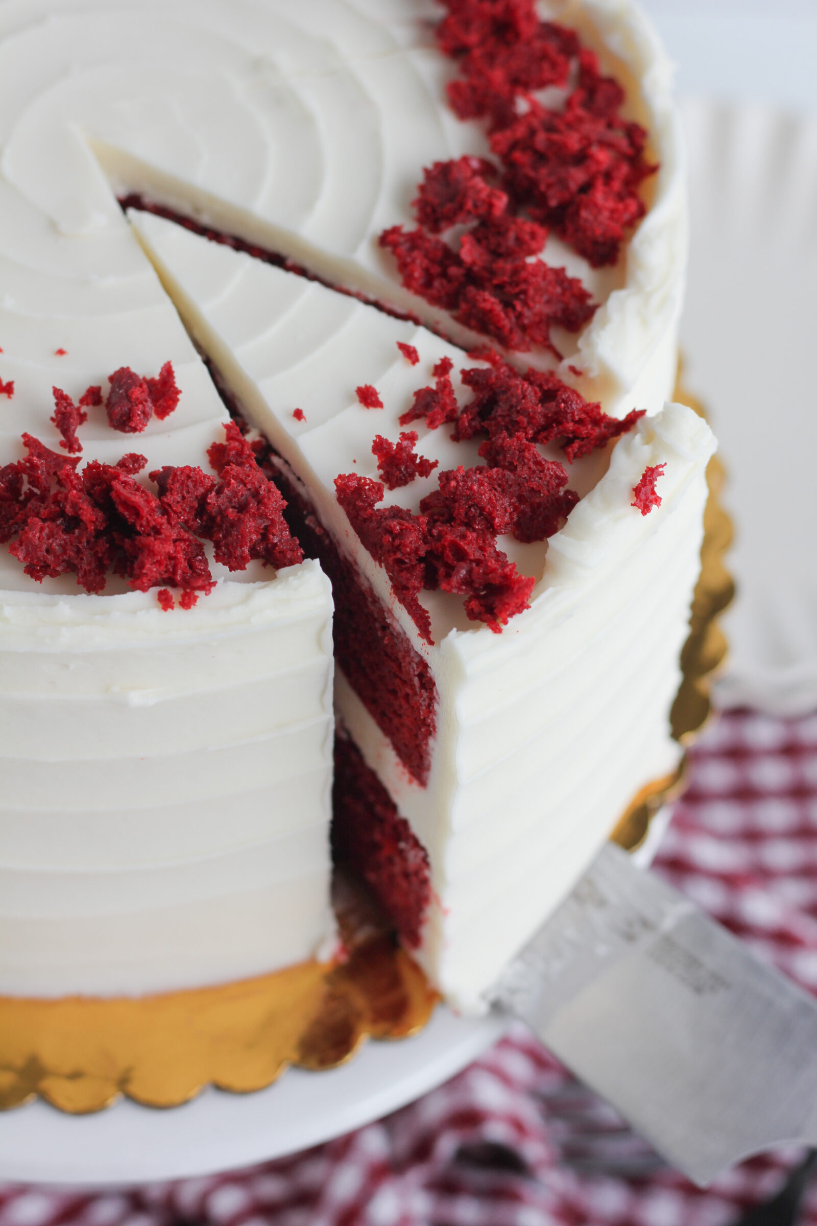 The Best Red Velvet Cake with Almond Cream Cheese Buttercream
