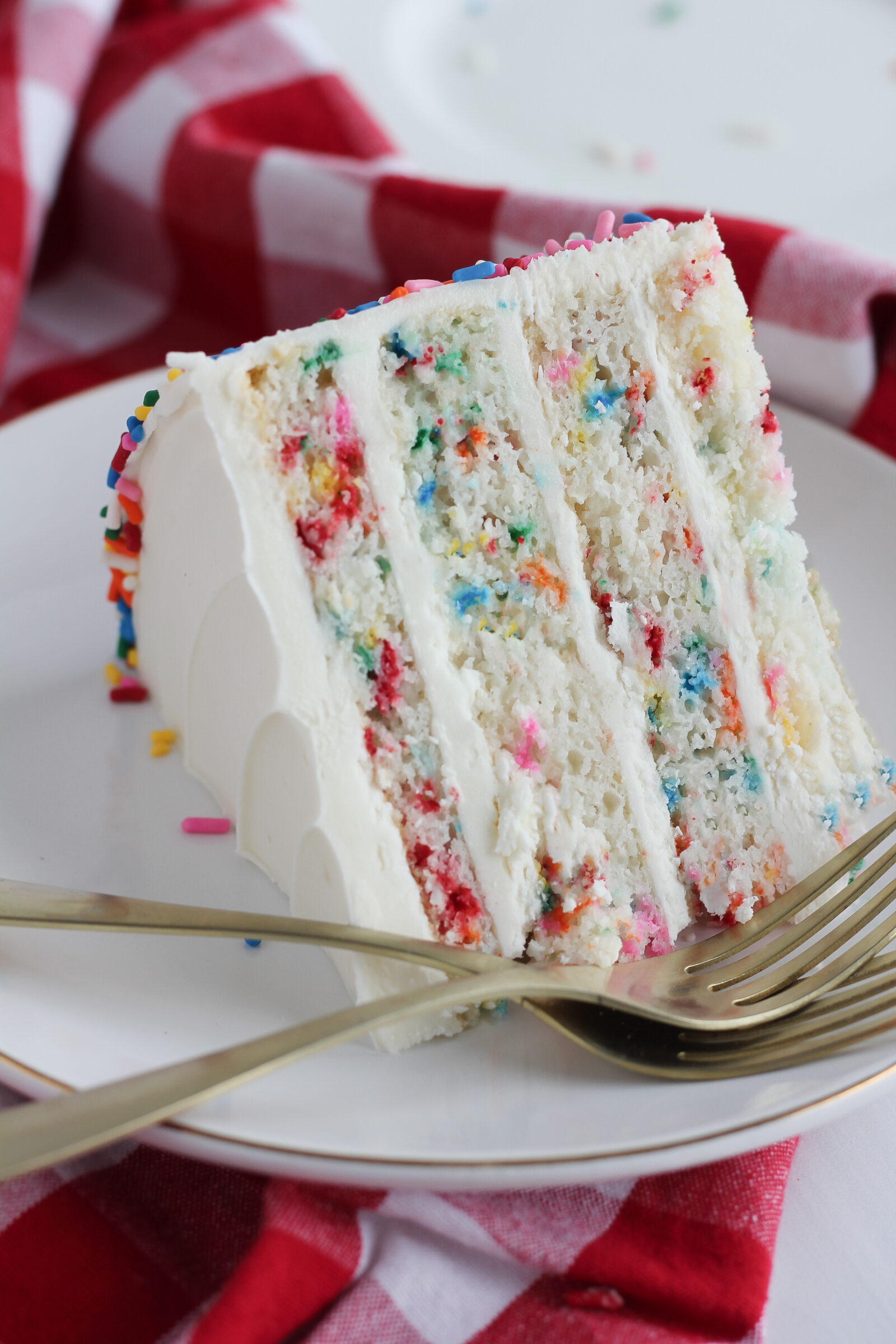 The Best Vanilla Funfetti Cake - Baking With Blondie