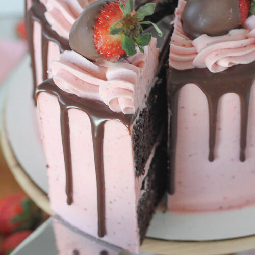 Strawberry Chocolate Torte (vegan & gluten-free) - Nirvana Cakery